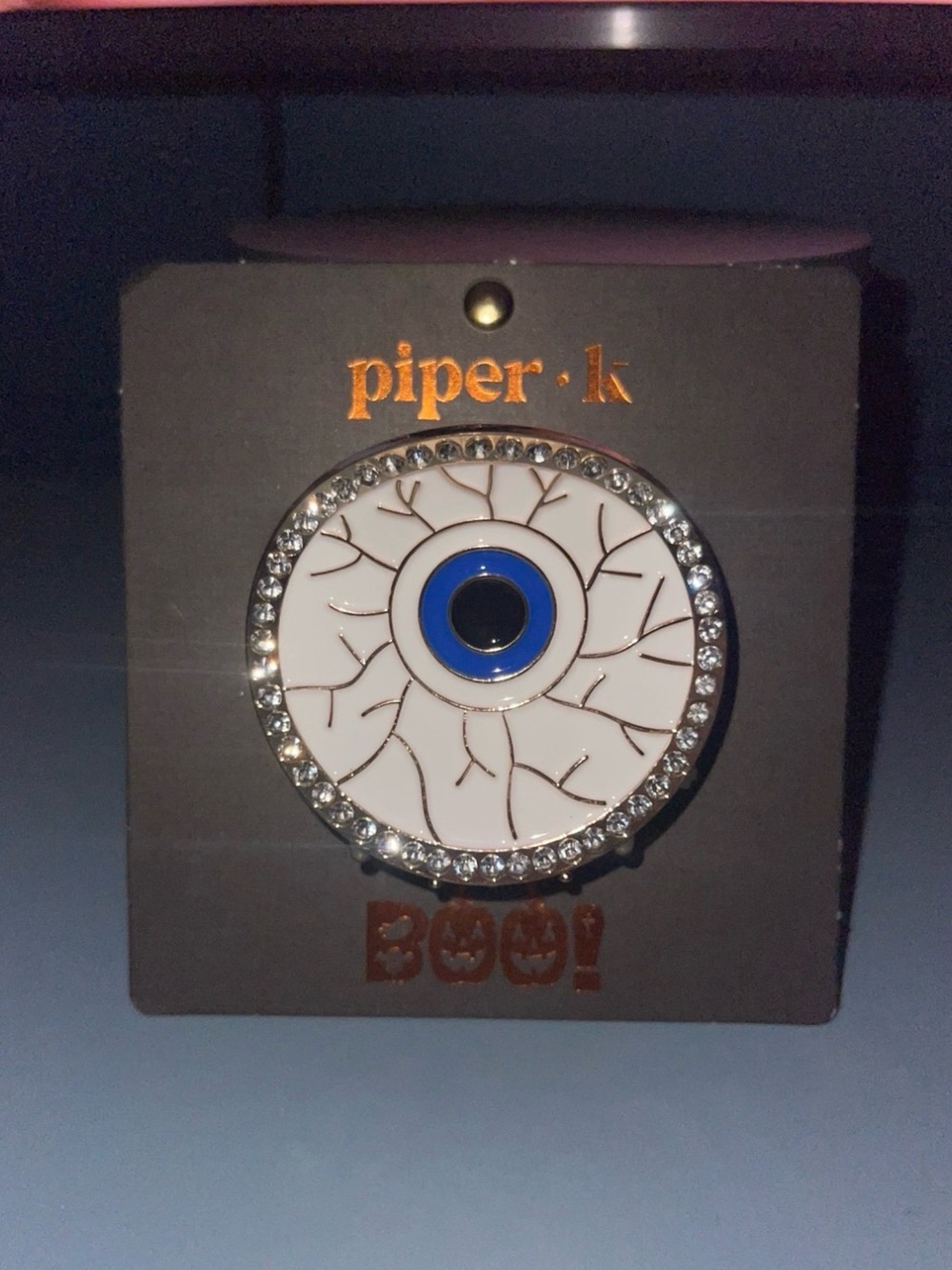 NWT Piper K Halloween Rhinestone Eyeball Hair Claw Clip